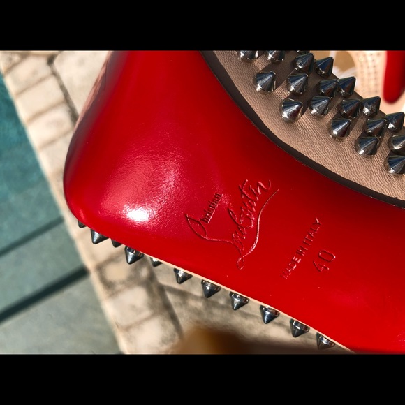 NIB Christian Louboutin Clou Noeud Spikes 120 sz40 - Picture 5 of 7